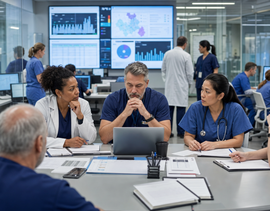 Hospital operations center and clinical planning team